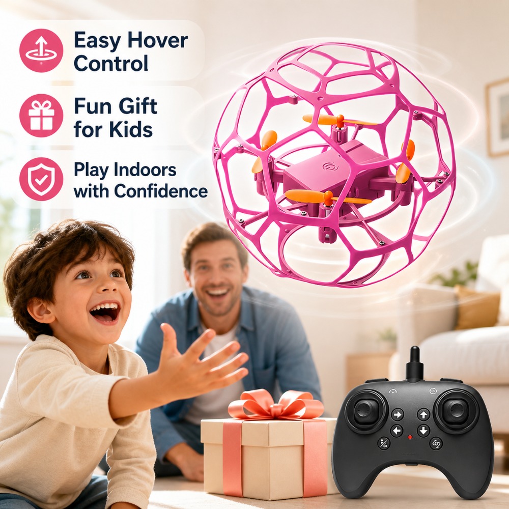 Kids Toys Under £5 - Drone Quadcopter Bentuk Bola Sepak dengan