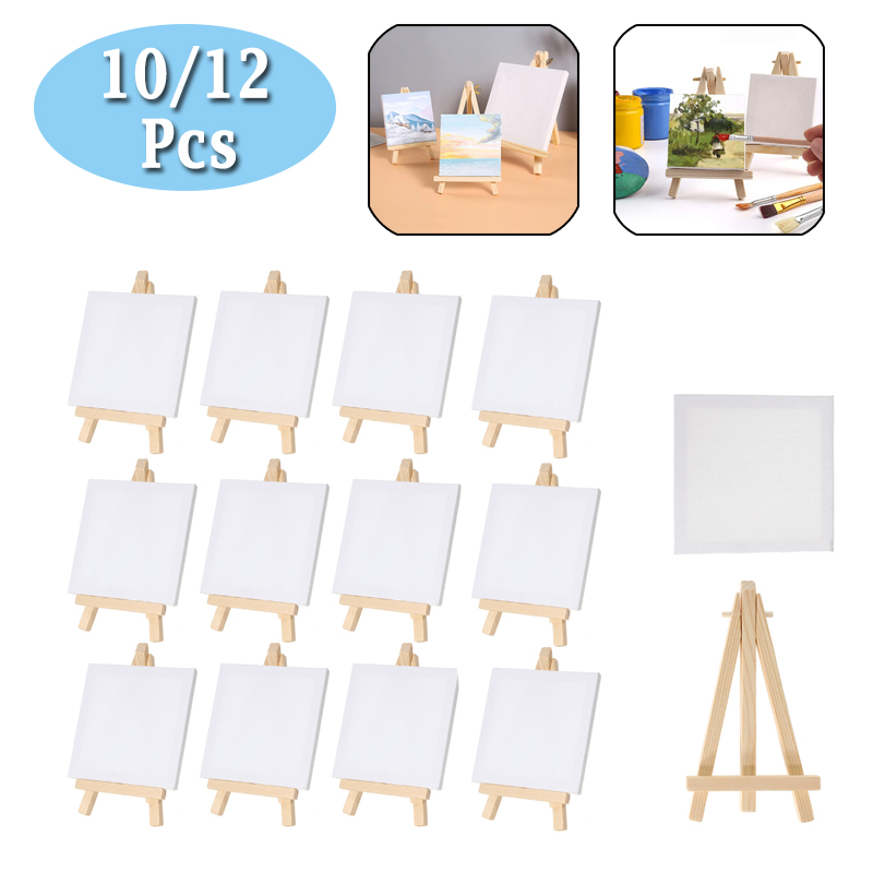 Kids Art Easel - 10/12 Buah Set Kanvas dan Kuda-kuda