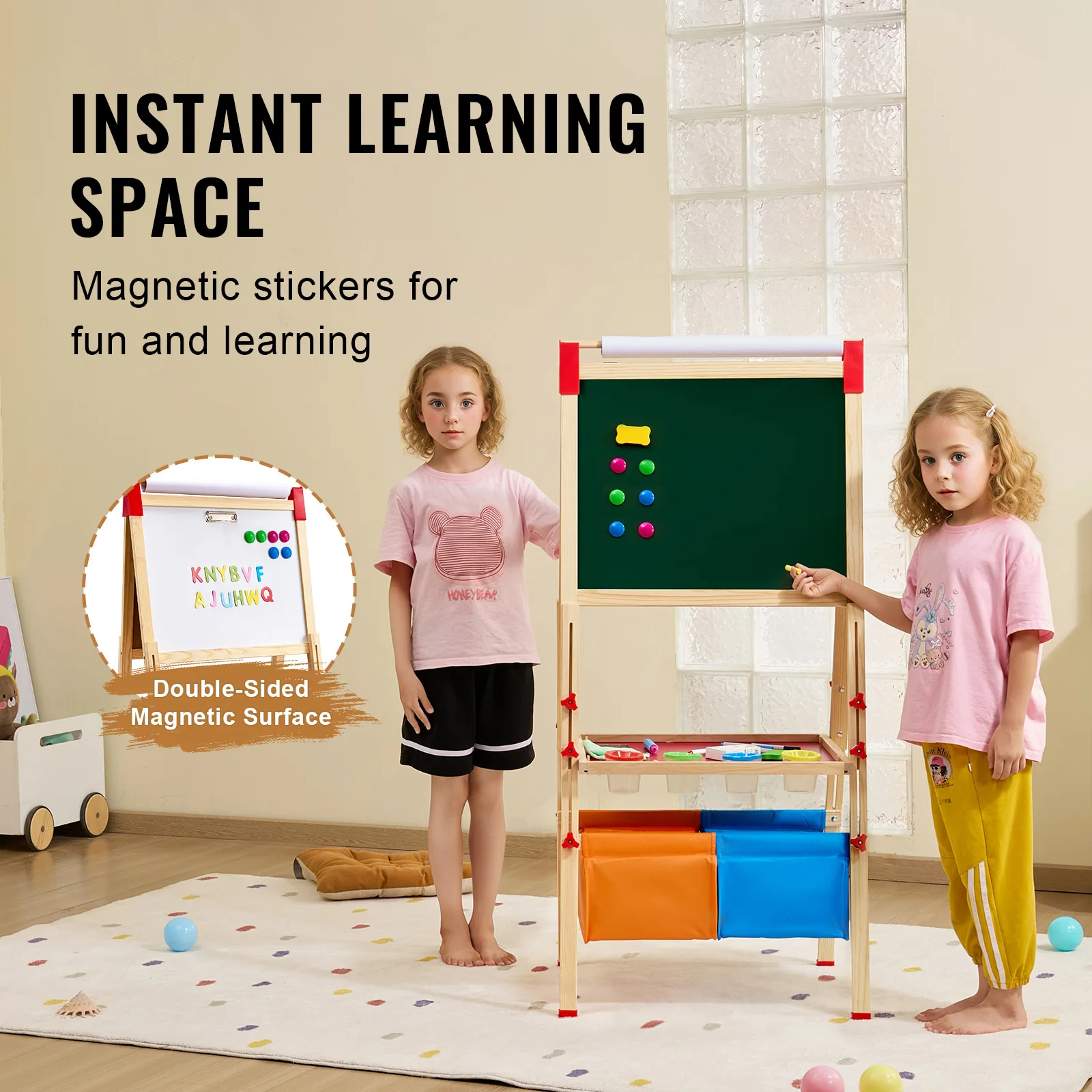 Kids Art Easel - Papan Gambar Magnetik untuk Anak Perempuan