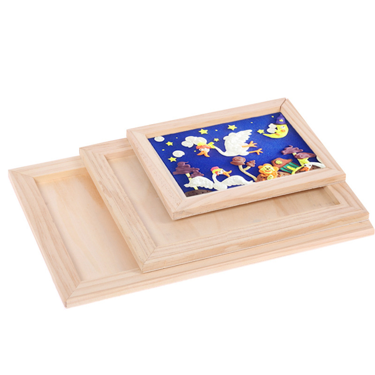 Kids Art Easel - 2 Buah Set Bingkai Lukisan Kayu