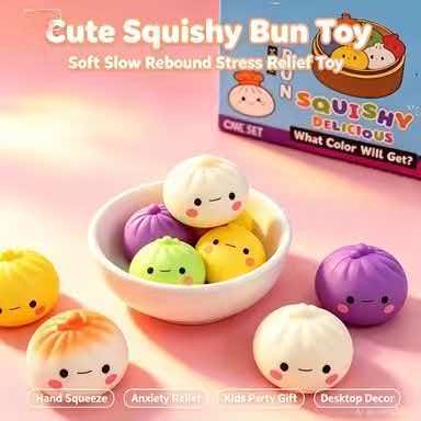 Kids Toys Home - Mainan Squishy Bun Kartun, Mainan Pereda