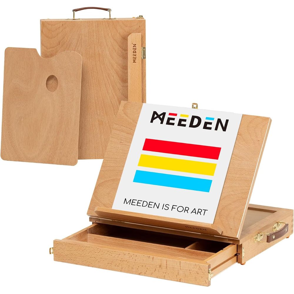 Kids Art Easel - Meja Easel Kayu Solid Portabel untuk