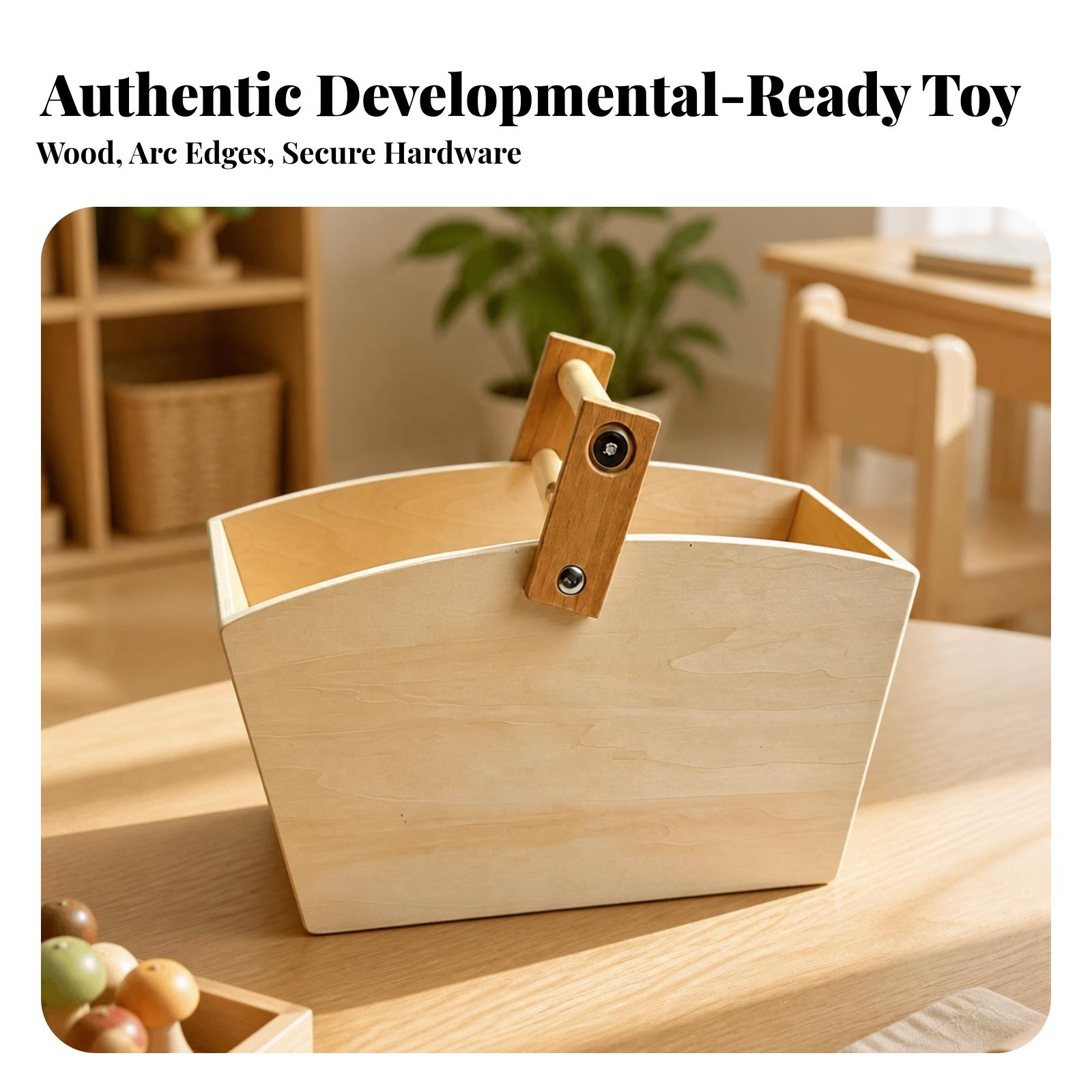 Keranjang Mainan Kayu untuk An - Kids Toys Stores ulasan dan harga