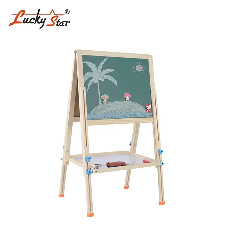 Papan Tulis Magnetik Lipat Dua - Kids Art Easel ulasan dan harga