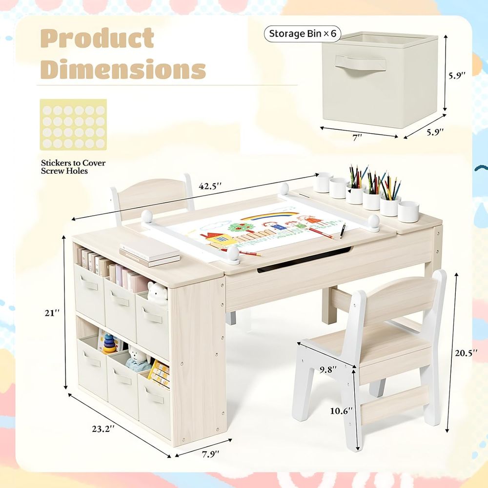 Set Meja dan Kursi Seni Anak,  - Kids Art Easel ulasan dan harga