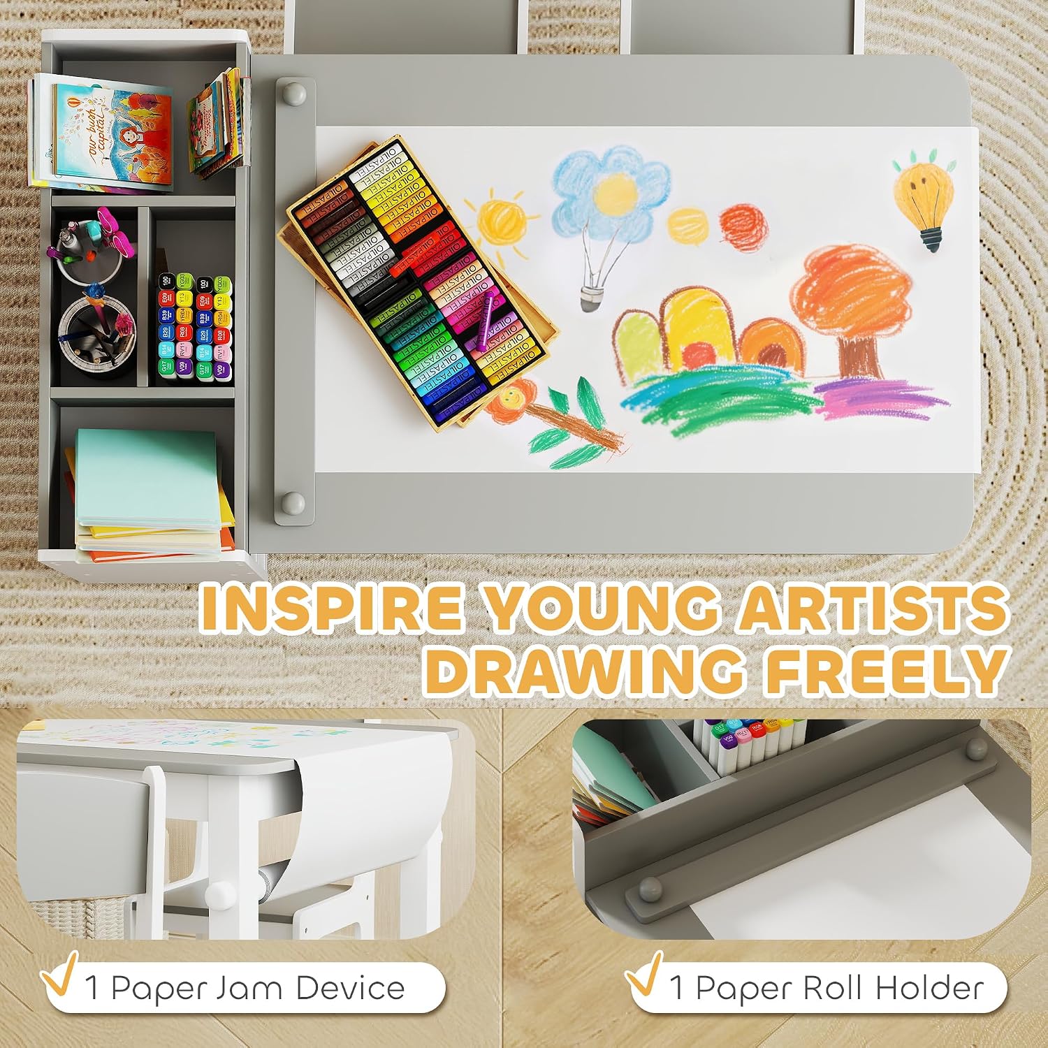 Set Meja & Kursi Seni Anak den - Kids Art Easel ulasan dan harga