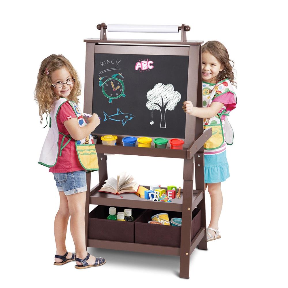 Meja Lukis Anak dengan 2 Kotak - Kids Art Easel ulasan dan harga