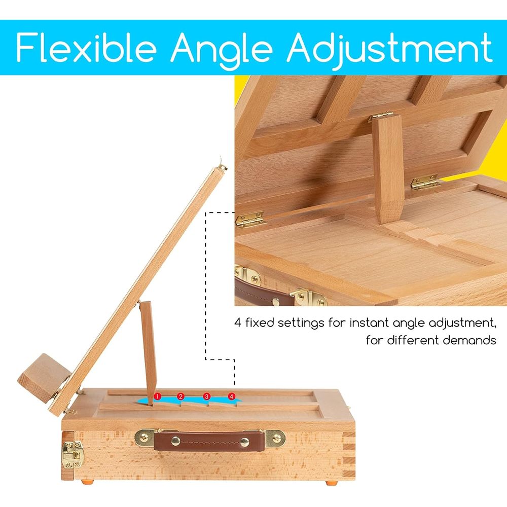 Meja Easel Kayu Solid Portabel - Kids Art Easel ulasan dan harga