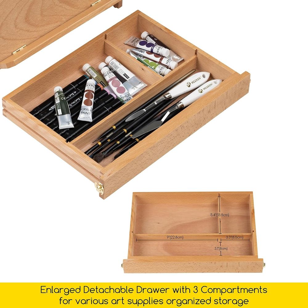 Meja Easel Kayu Solid Portabel - Kids Art Easel ulasan dan harga