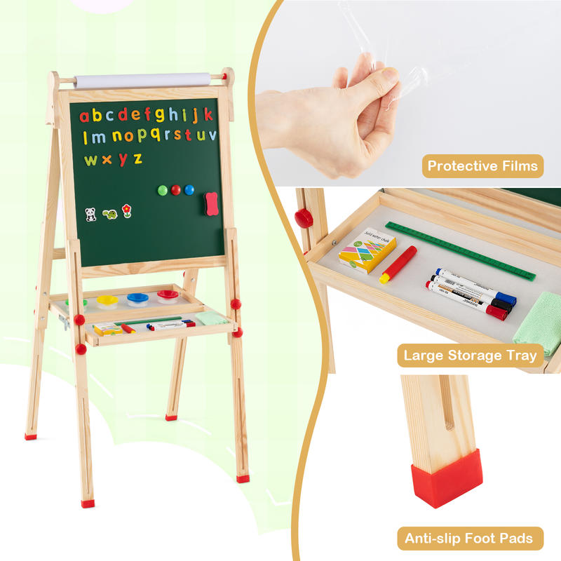 Meja Lukis Anak Kayu Lipat 3-i - Kids Art Easel ulasan dan harga