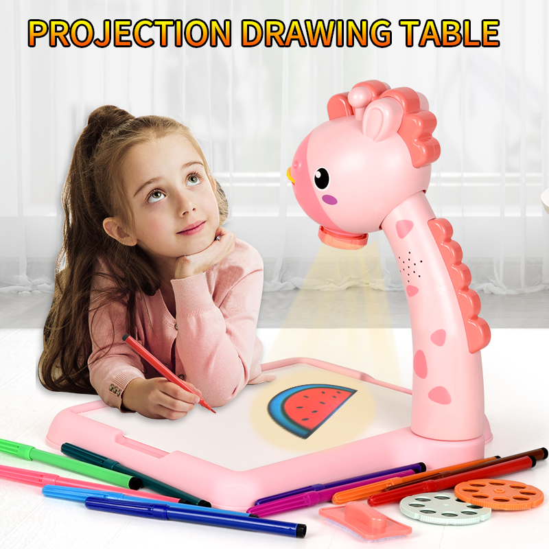 Papan gambar proyeksi rusa ele - Kids Art Easel ulasan dan harga